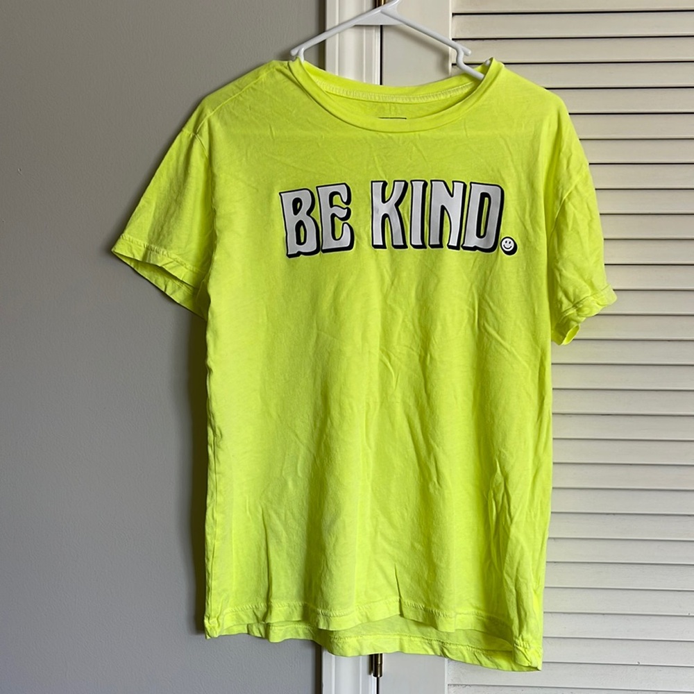 Bright yellow T-shirt